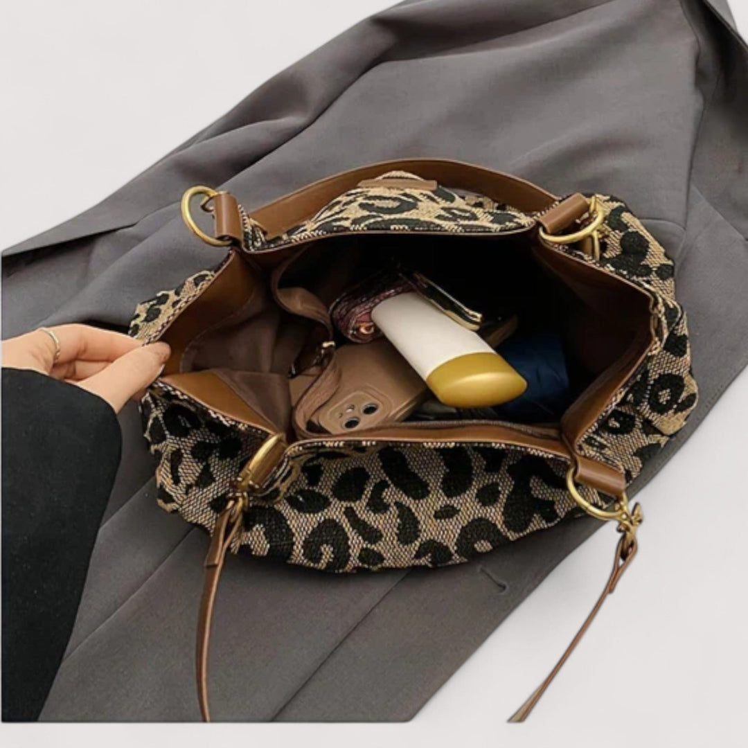 Lévrier - Leopard Canvas Shopping Bag