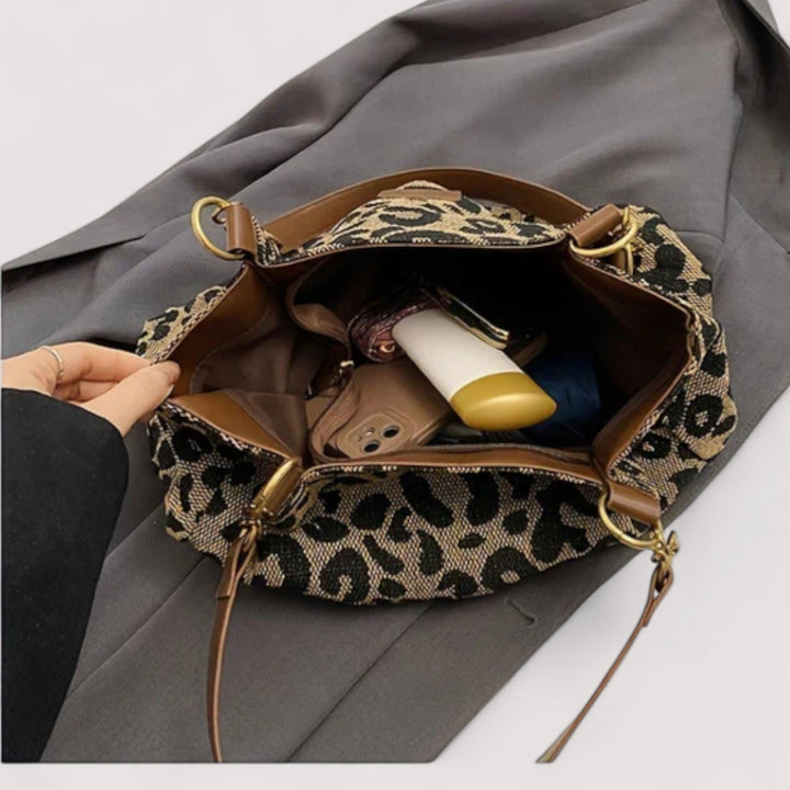 Lévrier - Leopard Canvas Shopping Bag