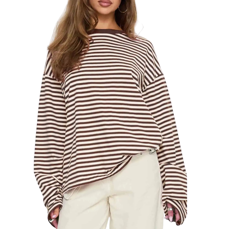 TRACY™ - Versatile Striped Long-Sleeve Shirt