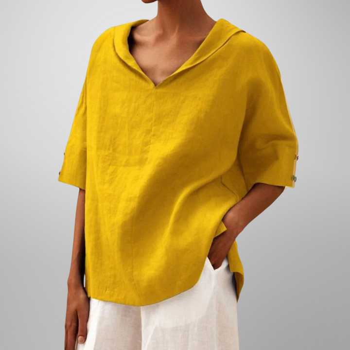 Lucy - Cotton Loose-Fitting Blouse