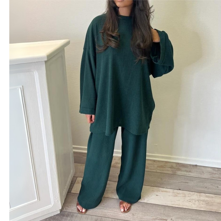 UNI™ - Casual Loose Top and Wide-Leg Pants Set