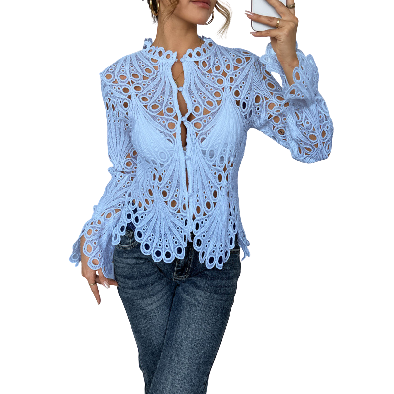 SARAH™ - Modern Hollow Detail Blouse