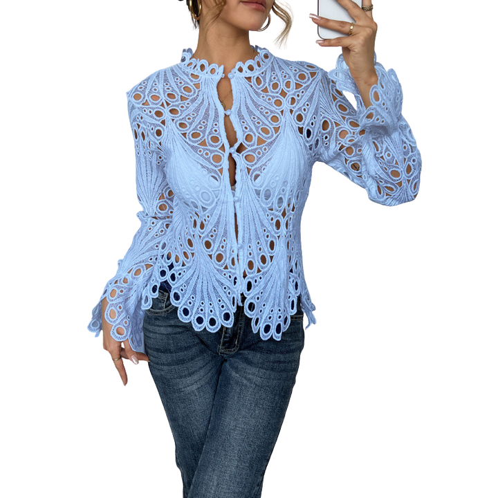 SARAH™ - Modern Hollow Detail Blouse