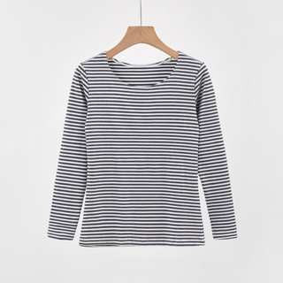 EVANTHIA™ - Casual Striped Slim-Fit Long-Sleeve Top