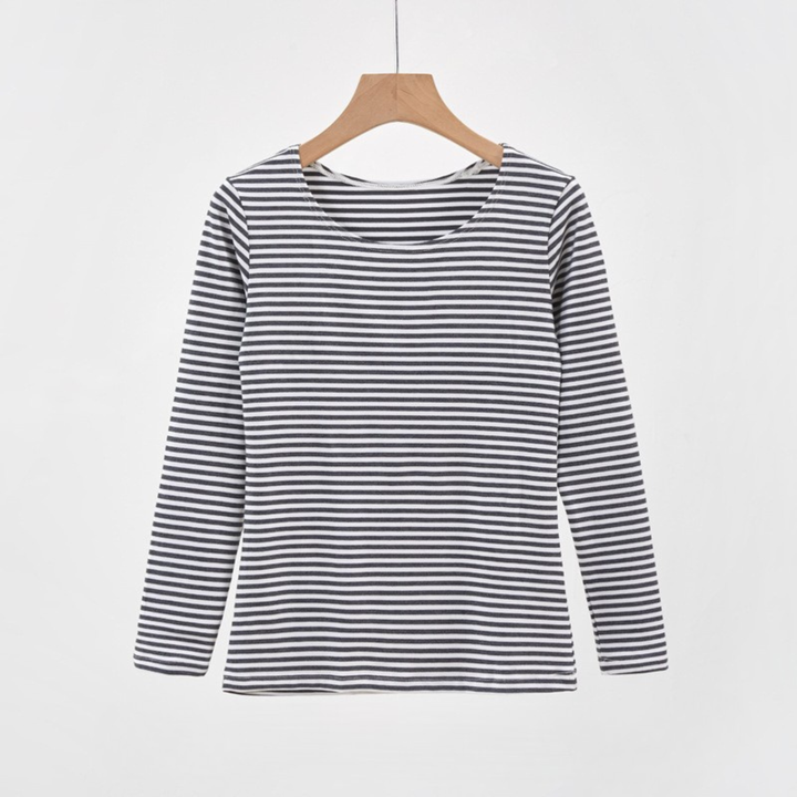 EVANTHIA™ - Casual Striped Slim-Fit Long-Sleeve Top