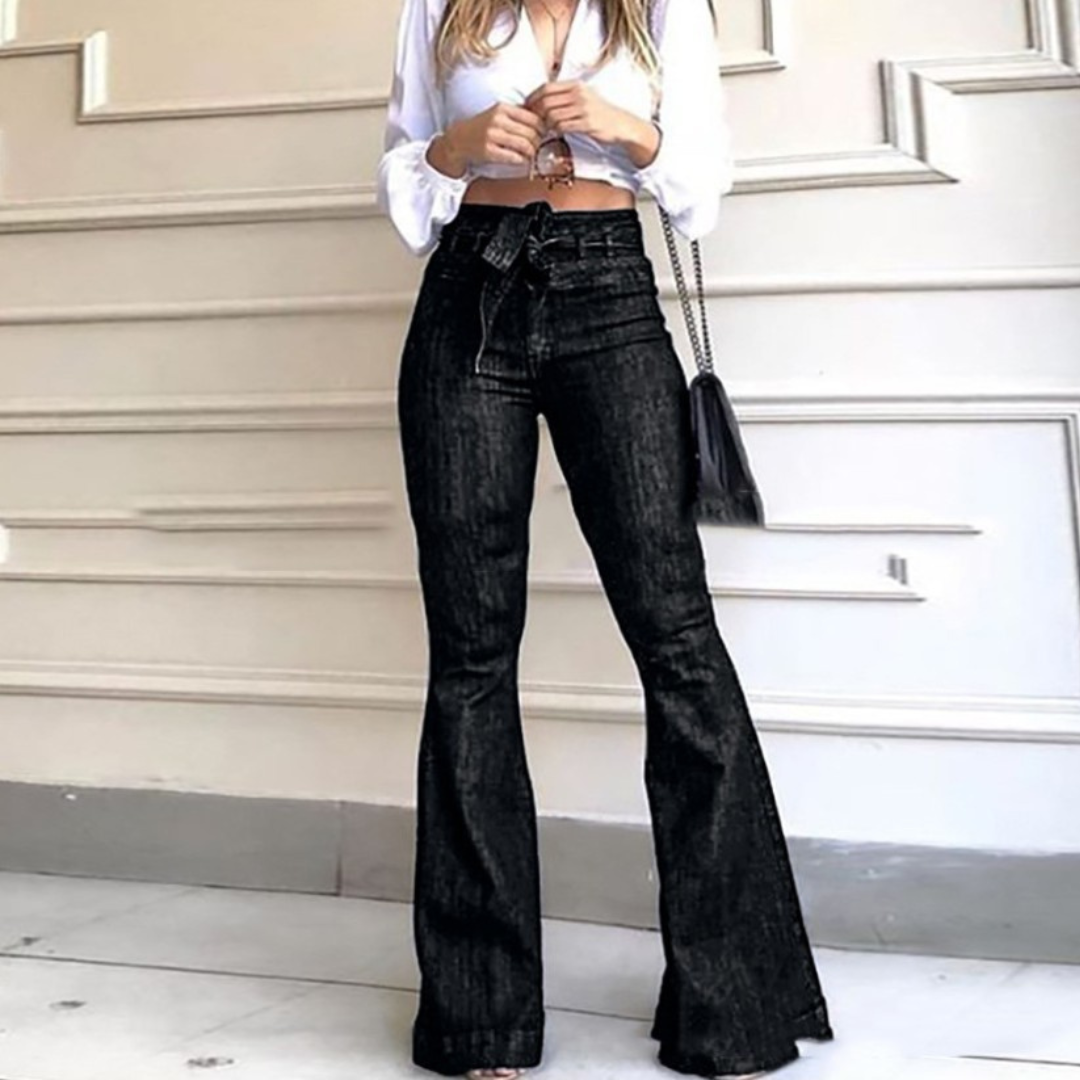 KYRA™ - Vintage Wide-Leg Lace-Up Flared Pants