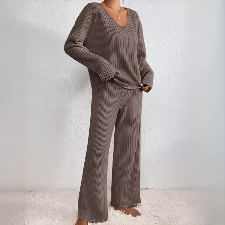 MADEL™ - Comfy Drop Shoulder Long-Sleeve Top and Pants Set