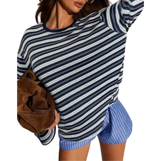 LAIZA™ - Modern Long-Sleeve Striped Shirt