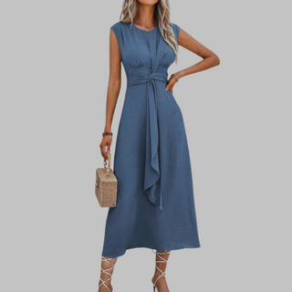 REESE™ | Elegant Sleeveless Round Neck Maxi Dress