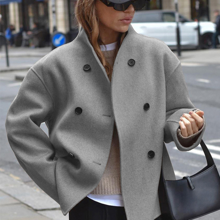 BINI™ - Cozy Long-Sleeve Stand Collar Coat