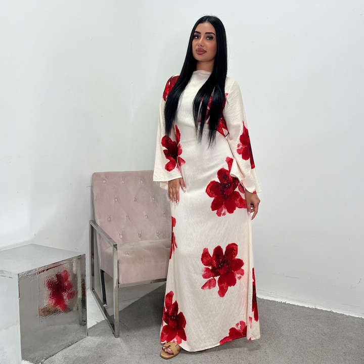 ALON™ - Modest Floral Loose Fit Maxi Dress