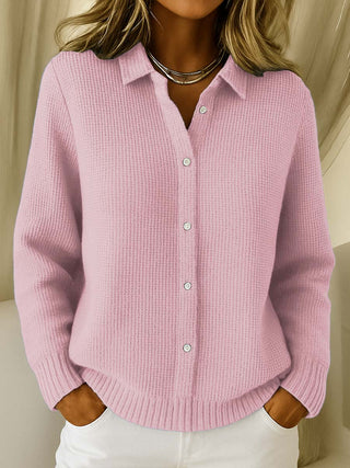 Beatrix - Collared Knit Cardigan