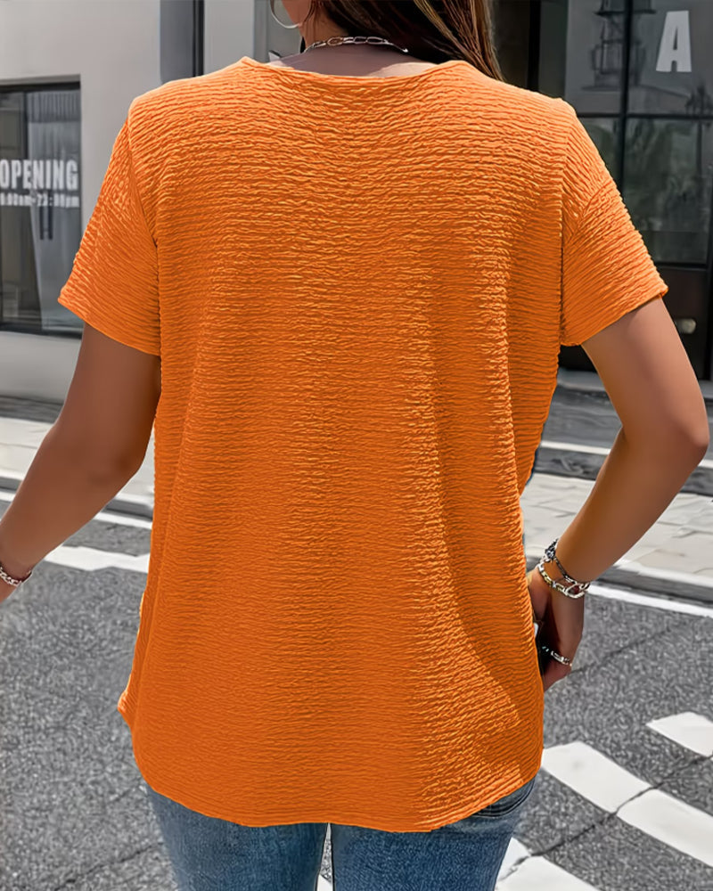 Marina | Peter Pan Collar T-Shirt with Buttons