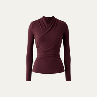 NICA™ - Simple Surplice Long-Sleeve Top Medium Length