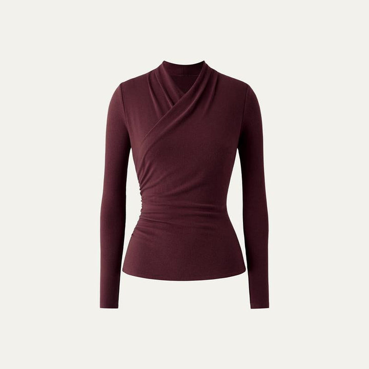 NICA™ - Simple Surplice Long-Sleeve Top Medium Length