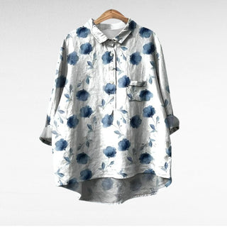 DARIA | Elegant Summer Linen Blouse