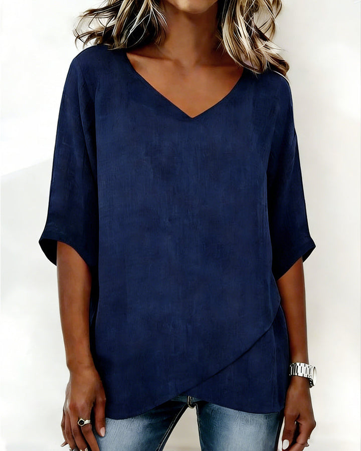 Marta | Irregular Top with V-Neck