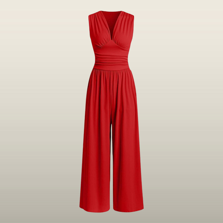 CHARITY™ - Chic Sleeveless Wide-Leg Jumpsuit