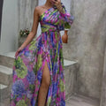 WHITNEY™ | Elegant Flowy Shoulder Dress