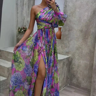 WHITNEY™ | Elegant Flowy Shoulder Dress