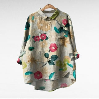 DARIA | Elegant Summer Linen Blouse