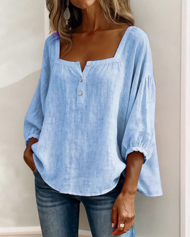 Maribel | Square Neck Balloon Sleeve Shirt