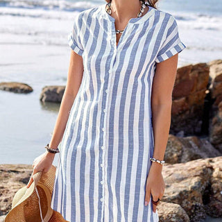 PAMELA™ | Elegant Striped Dress