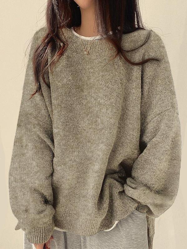 VIOLETTA™ - Cozy Long-Sleeve Round Neck Knitwear Sweater