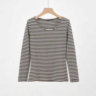 EVANTHIA™ - Casual Striped Slim-Fit Long-Sleeve Top