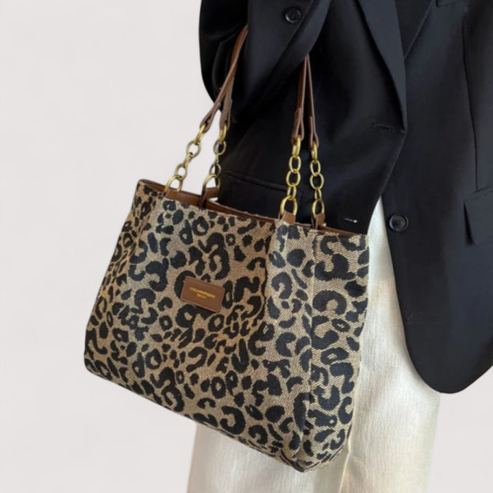 Lévrier - Leopard Canvas Shopping Bag