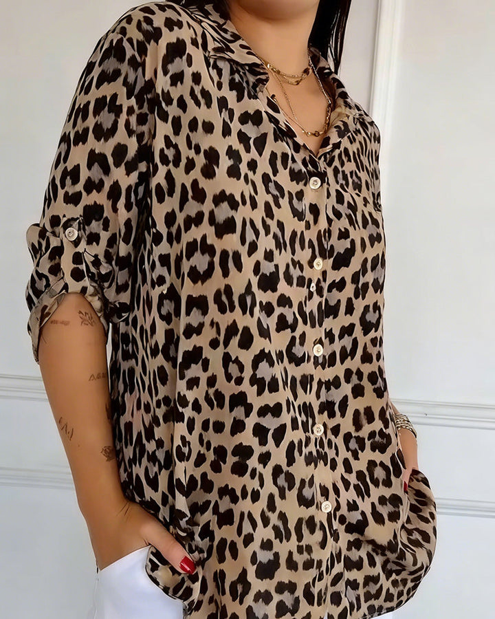 Miya | Fashion Blouses with Leopard Print
