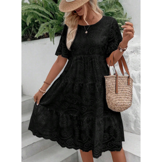 RAEMI™ - Elegant Round Neck Boho Summer Dress