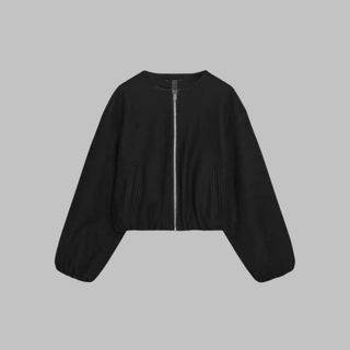 OVALIE™ - Chic Long-Sleeve Zipper Crop Top Jacket