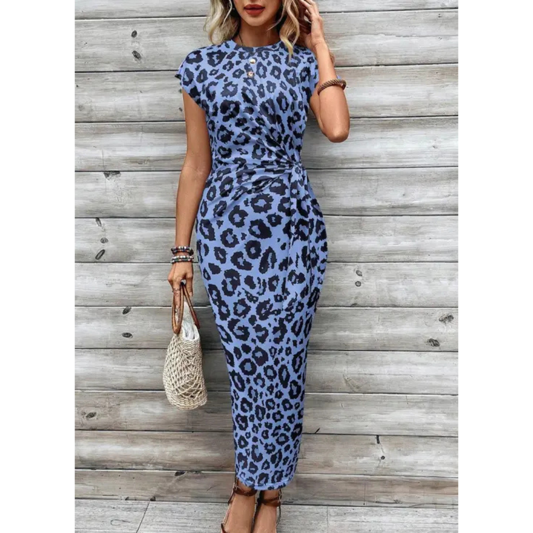 FELICIATI™ - Chic Bodycon Dress with Crew Neck Flutter Sleeves