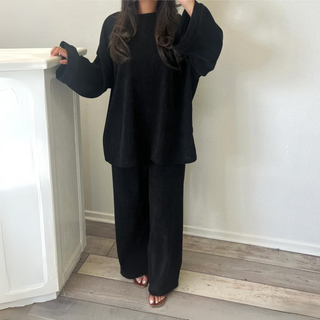 UNI™ - Casual Loose Top and Wide-Leg Pants Set