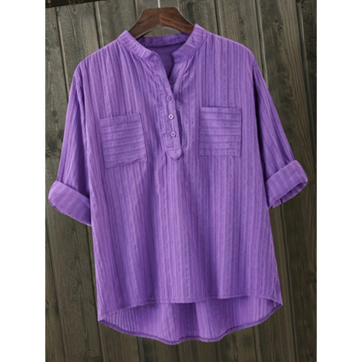 LUCILLE™ - Casual Long-Sleeve Everyday Collared Top
