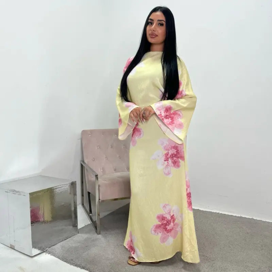 ALON™ - Modest Floral Loose Fit Maxi Dress
