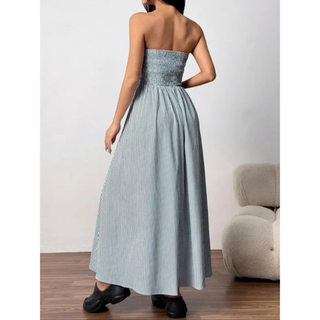TRELLY™ - Classic Striped Summer Tube Maxi Dress