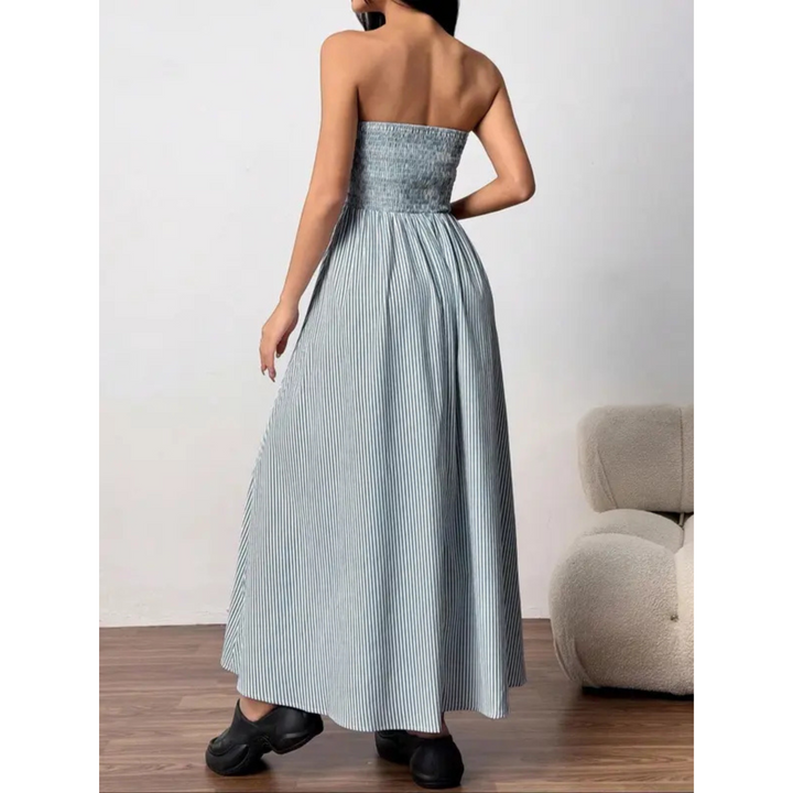 TRELLY™ - Classic Striped Summer Tube Maxi Dress