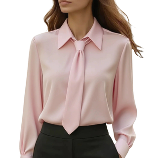 JONNIE™ - Modern Tie Detail Long-Sleeve Shirt