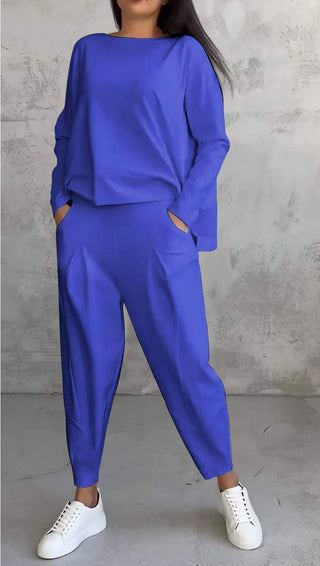 AMELIA | Casual Two-Piece Set with Round Neck and Long-Sleeves