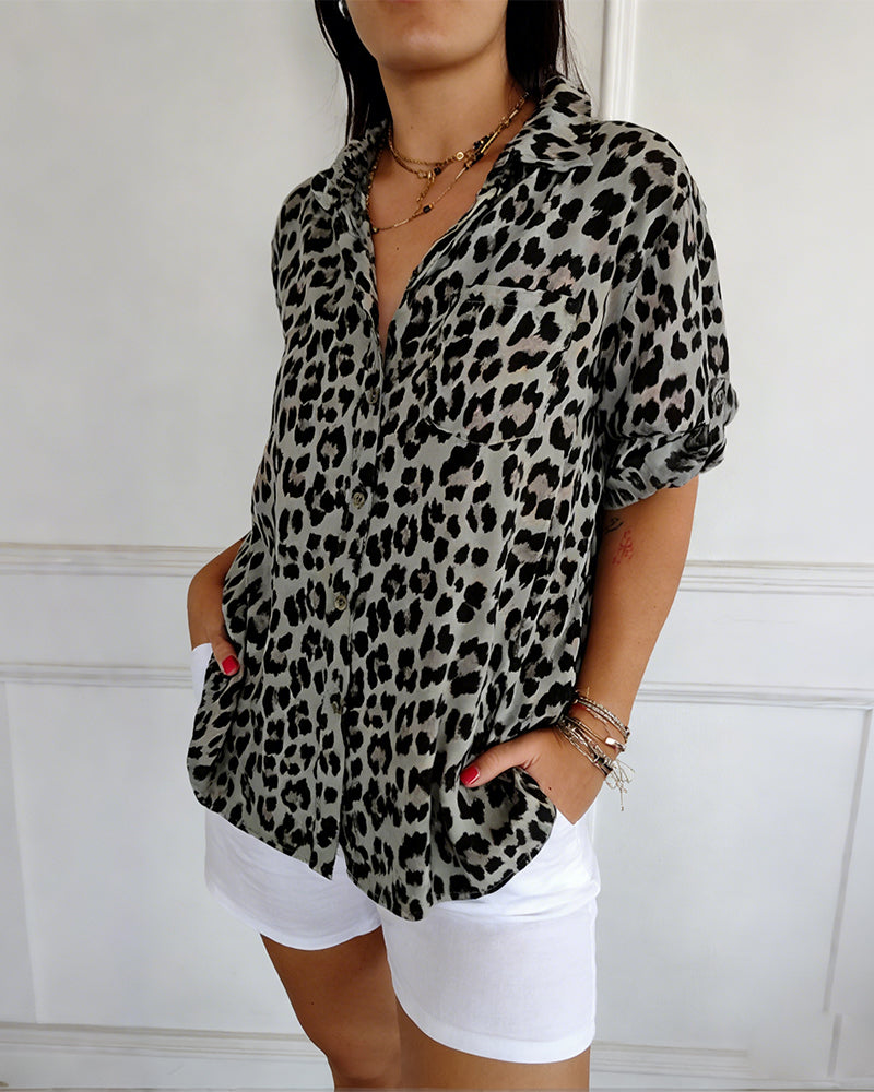 Miya | Fashion Blouses with Leopard Print