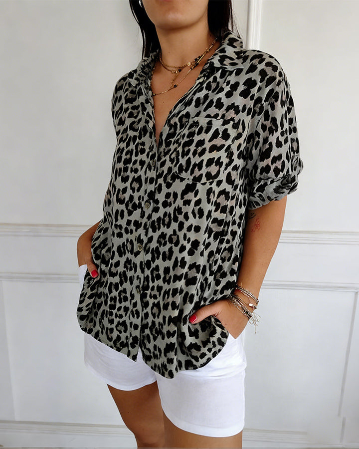 Miya | Fashion Blouses with Leopard Print