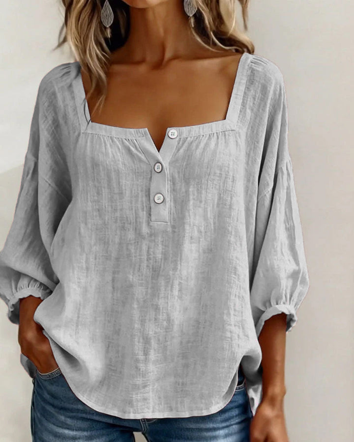 Maribel | Square Neck Balloon Sleeve Shirt
