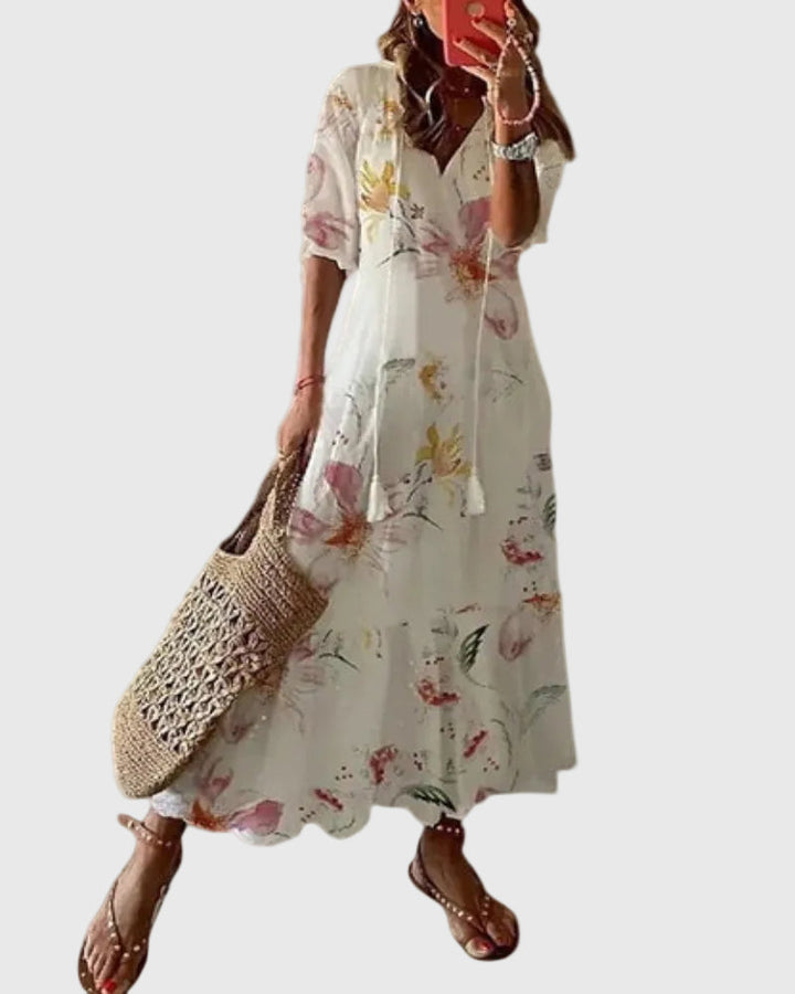 Noor™ | Boho Vintage Summer Maxi Dress