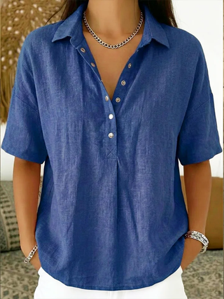 Arabella - Relaxed Fit Button Blouse