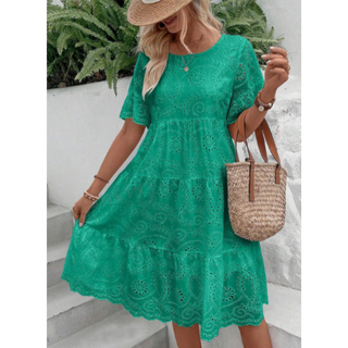 RAEMI™ - Elegant Round Neck Boho Summer Dress