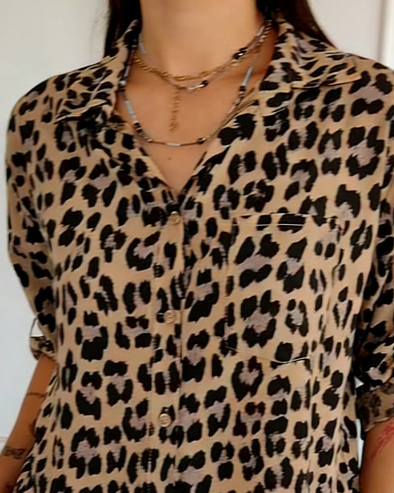 Miya | Fashion Blouses with Leopard Print