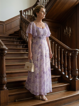 Vaelis | Flutter Sleeve Midi Dress