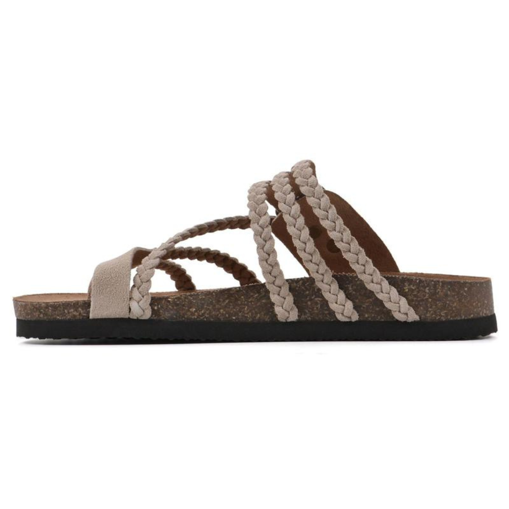 Adriana | Braided Cork Sandals